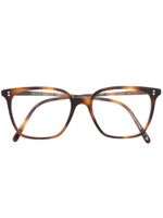 Oliver Peoples lunettes de vue carrées à effet écailles de tortue - Marron