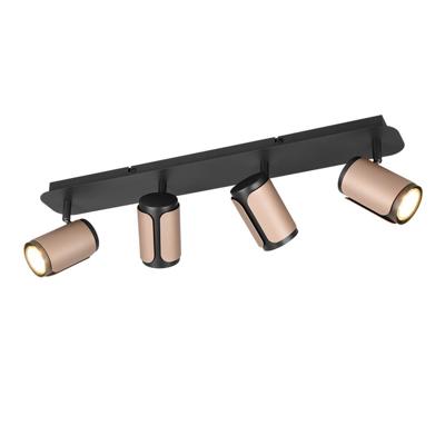 Trio 4-lichts opbouwspotGillan zwart met bruin - 814500465