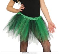 Glitter Tutu Groen/Zwart Kind - thumbnail