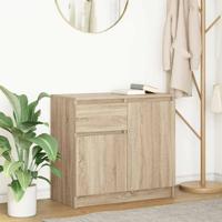 Dressoir met lade 71x35x65 cm spaanplaat sonoma eikenkleurig