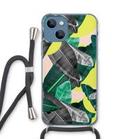 Fantasie jungle: iPhone 13 mini Transparant Hoesje met koord
