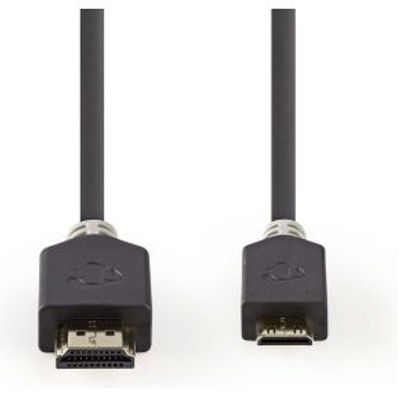 High Speed HDMI-kabel met Ethernet | HDMI-connector - HDMI-mini-connector | 2,0 m | Antraci
