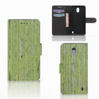 Nokia 2 Book Style Case Green Wood - thumbnail