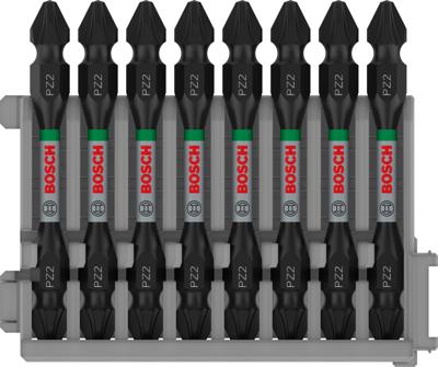 Bosch Accessoires Schroefbit tweezijdig Impact Control PZ2, 65 mm 8x - 2608522338