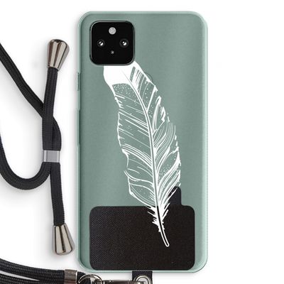 Pluim: Pixel 5a 5G Transparant Hoesje met koord