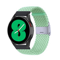 Braided nylon bandje - Lichtgroen - Samsung Galaxy Watch 3 - 45mm