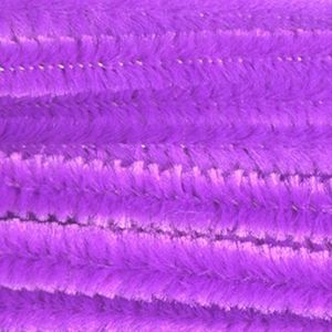 10x Paars chenille draad 14 mm x 50 cm