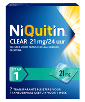 Niquitin Clear Pleisters 21mg Stap 1