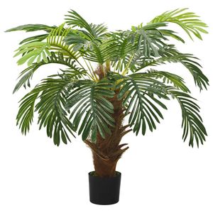 vidaXL Kunstplant met pot cycaspalm 90 cm groen