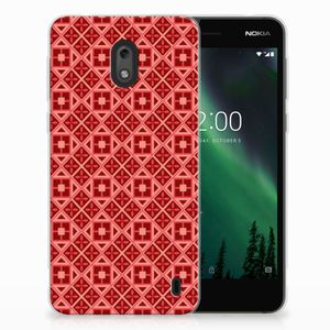 Nokia 2 TPU bumper Batik Rood