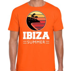 Ibiza zomer t-shirt / shirt Ibiza summer oranje voor heren