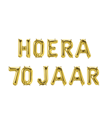 Set Folie Ballonnen - Hoera 70 Jaar Goud