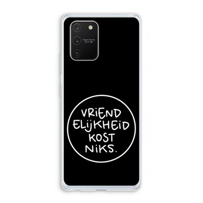 Vriendelijkheid: Samsung Galaxy S10 Lite Transparant Hoesje