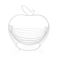 Fruitschaal Versa Wit Appel Staal (24,5 x 29,5 x 30 cm)