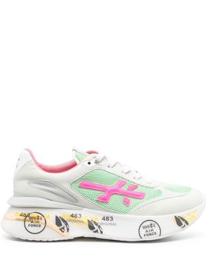 Premiata baskets en cuir à patch logo - Vert