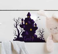 Muurstickers tienerkamer Halloween huis naam - thumbnail