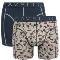 Cavello boxershorts 2-pack grijs print & blauw