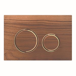 Bedieningsplaat Geberit Sigma 50 Round voor 2-toets Spoeling Rosé Goud / Amerikaans noten