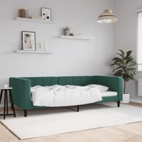 Slaapbank 90x200 cm fluweel donkergroen