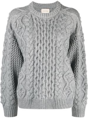 LouLou de Saison pull en maille épaisse à manches longues - Gris