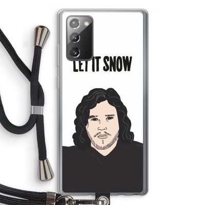 Let It Snow: Samsung Galaxy Note 20 / Note 20 5G Transparant Hoesje met koord