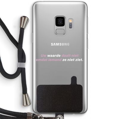 uw waarde daalt niet: Samsung Galaxy S9 Transparant Hoesje met koord