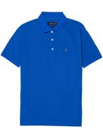 Purple Brand logo-plaque piqué polo shirt - Bleu