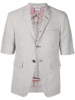 Thom Browne blazer rayé à manches courtes - Gris