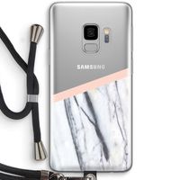 A touch of peach: Samsung Galaxy S9 Transparant Hoesje met koord