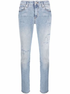 Love Moschino jean skinny à effet usé - Bleu