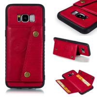 Lederen beschermhoes voor Galaxy S8 (rood)