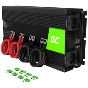 Green Cell INV12 netvoeding & inverter Auto 3000 W Zwart