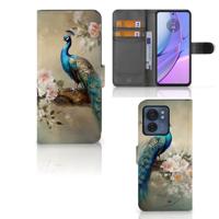Telefoonhoesje | Met pasjeshouder | voor Motorola Edge 40 Vintage Pauwen