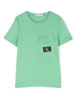 Calvin Klein Kids t-shirt à patch logo - Vert