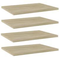 Wandschappen 4 st 40x30x1,5 cm bewerkt hout sonoma eikenkleurig