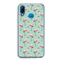 Flamingoprint groen: Huawei P20 Lite Transparant Hoesje