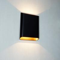 Artdelight WandlampDiaz L Zwart met goud - WL DIAZ-L ZW-MG