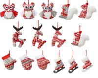 Figuur polyester l9b11h3 cm rood a15 kerst - Decoris