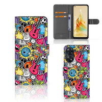 OPPO Reno8 T 4G Wallet Case met Pasjes Punk Rock