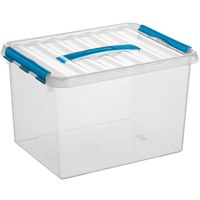 Sunware - Q-line opbergbox 22L transparant blauw - 40 x 30 x 26 cm - thumbnail