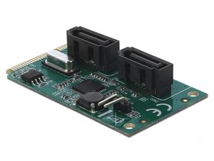 DeLOCK Mini PCIe Converter naar 2xSATA met RAID converter