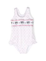 Chiara Ferragni Kids maillot de bain à logo imprimé - Blanc - thumbnail