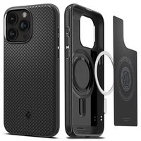 iPhone 15 Pro Max Spigen Mag Armor Hybrid Case - Mat Zwart - thumbnail