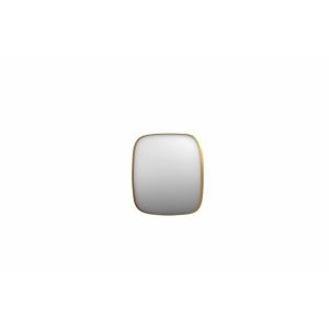 INK SP29 spiegel - 60x4x60cm contour in stalen kader - geborsteld mat goud 8409612