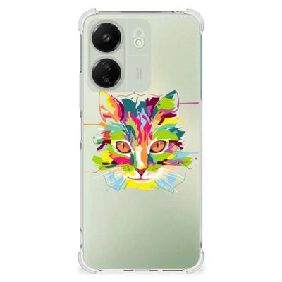 Xiaomi Redmi 13C 4G Stevig | Bumper Hoesje | Cat Color Xiaomi Redmi 13C 4G Stevig | Bumper Hoesje | Cat Color