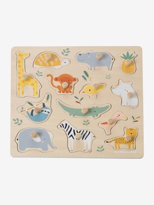 Puzzle met jungle-knopen meerkleurig