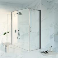 Fortifura Galeria Douchecabine - 70x180x200 - Profiel veiligheidsglas - anti kalk - Geborsteld Gunmetal PVD SW1122477/SW797920/SW797907