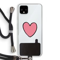 Hartje: Pixel 4 XL Transparant Hoesje met koord
