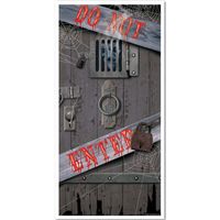 Feest/party griezelige spookhuis deuren versiering/decoratie 76 x 152 cm   - - thumbnail