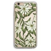 Wit bloemenpatroon: iPhone 6 Plus / 6S Plus Transparant Hoesje